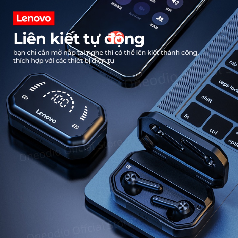 Tai Nghe Bluetooth 5.3 Không Dây Có Micro 9D LED Tai nghe Chơi Game Lenovo LP3PRO Chính hãng Chống ồn