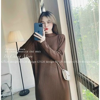 Váy bầu dài tay thu đông