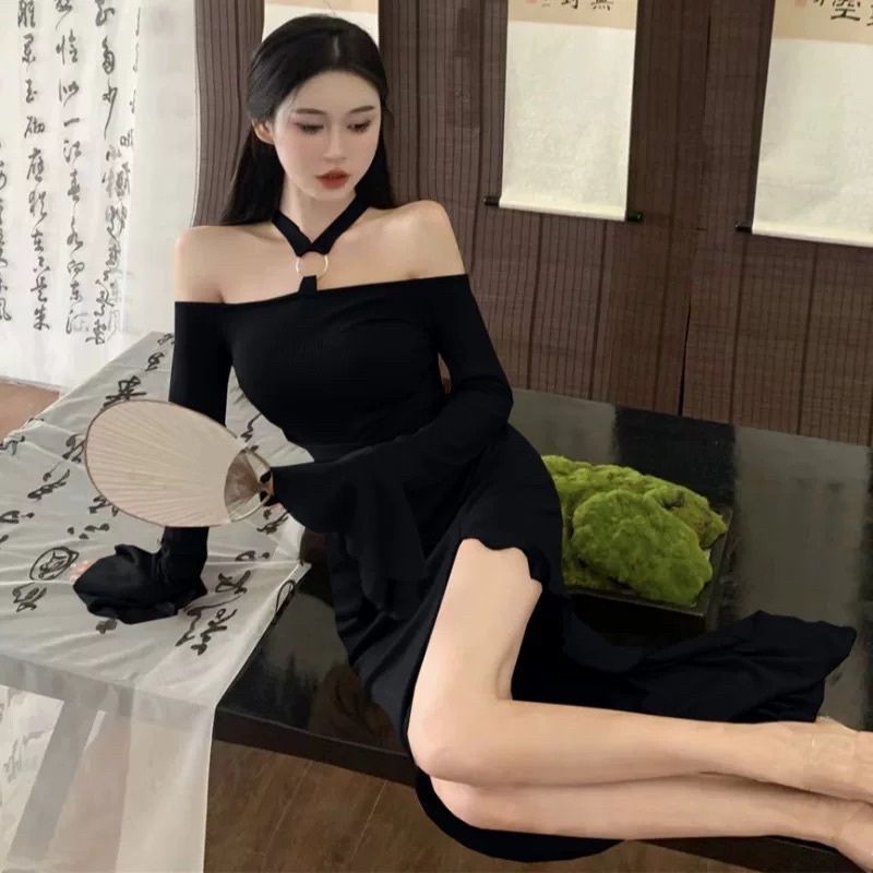 ĐẦM BODY CỘT CỔ CỰC SANG CHẢNH DBL90