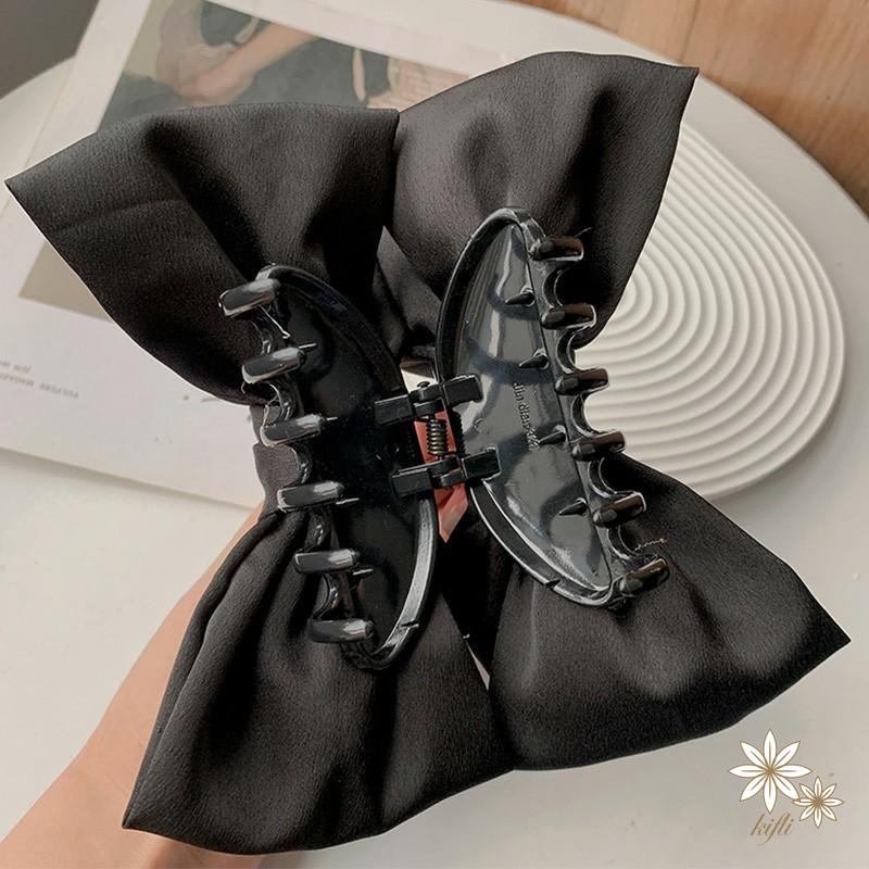 Kẹp Tóc Hình Nơ Hai Mặt Cỡ Lớn Thời Trang Mùa Thu Cho Nữ