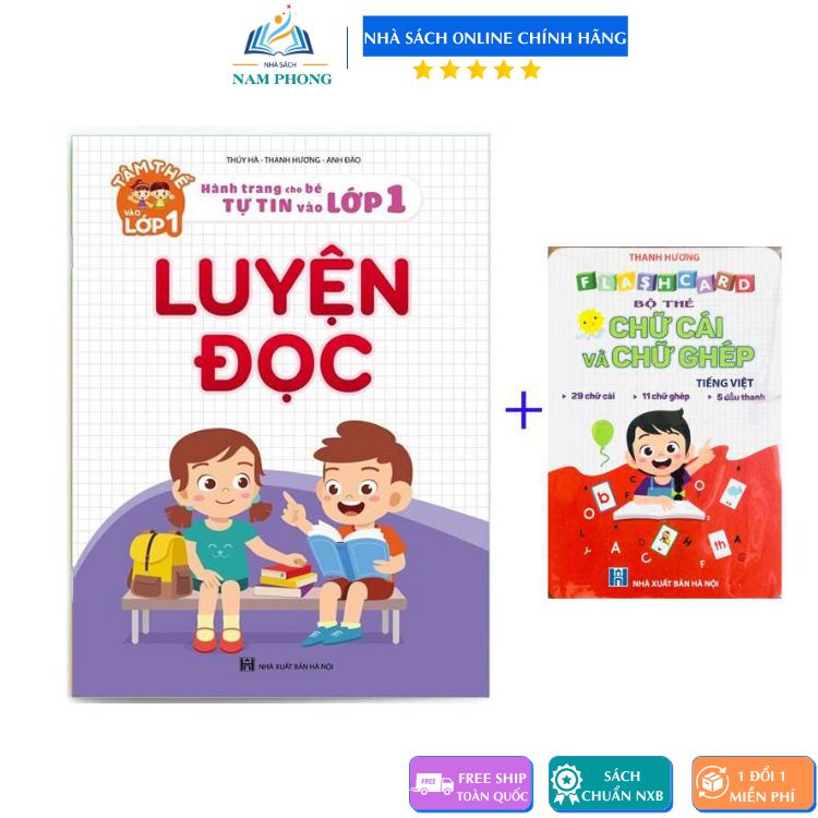 Sách Luyện Đọc, Tập Đánh Vần Và Bộ Thẻ Chữ Cái Và Chữ Ghép - Hành trang Cho Bé Tự Tin Vào Lớp 1