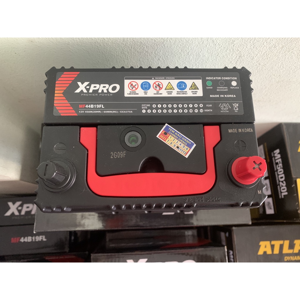 Ắc Quy X-PRO MF 44B19FL  cho Xe Hyundai i10, SPARK,...