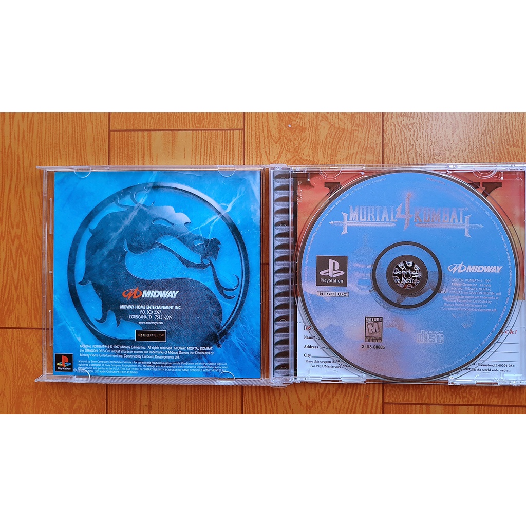 Game ps1 Mortal kombat 4 no brand