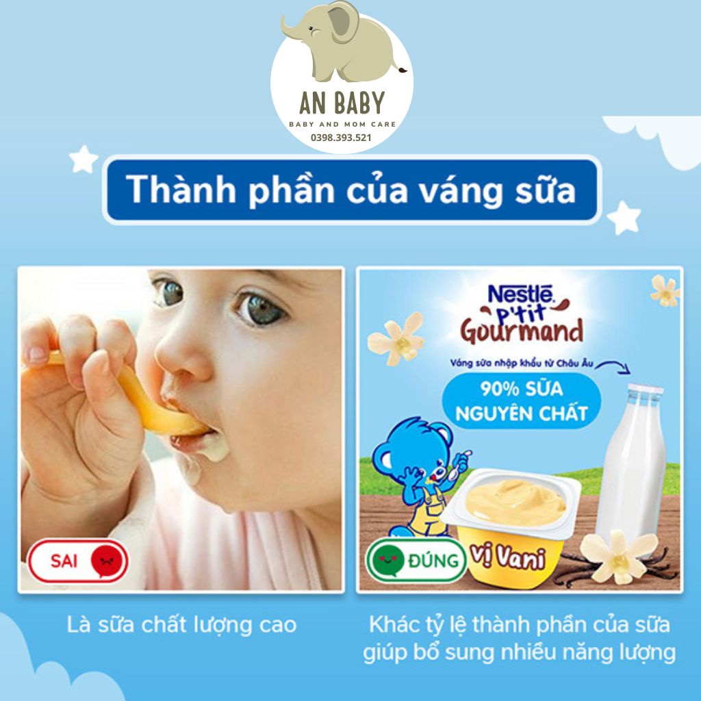 Váng sữa Nestle Pháp vị vani Cho Bé Ăn Dặm