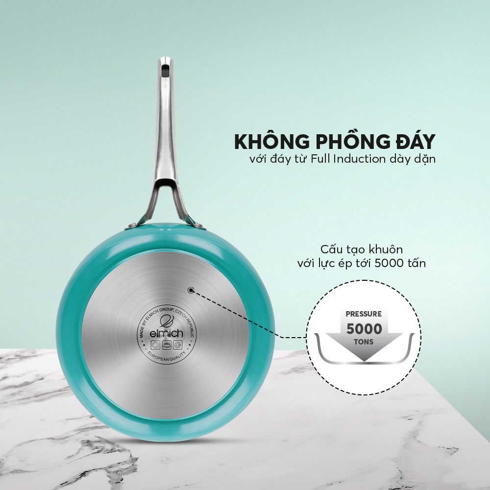 Chảo Chống Dính Vân Đá Đáy Từ Full induction Elmich Hera