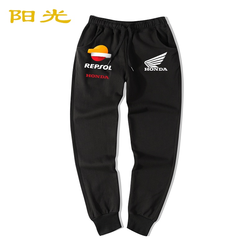 HONDA Hàng Có Sẵn-Quần Thể Thao Dáng Rộng Hình Cánh Vàng HRC Thời Trang Thu Đông Đi Xe Máy Giản Dị Cho Nam Và Nữ