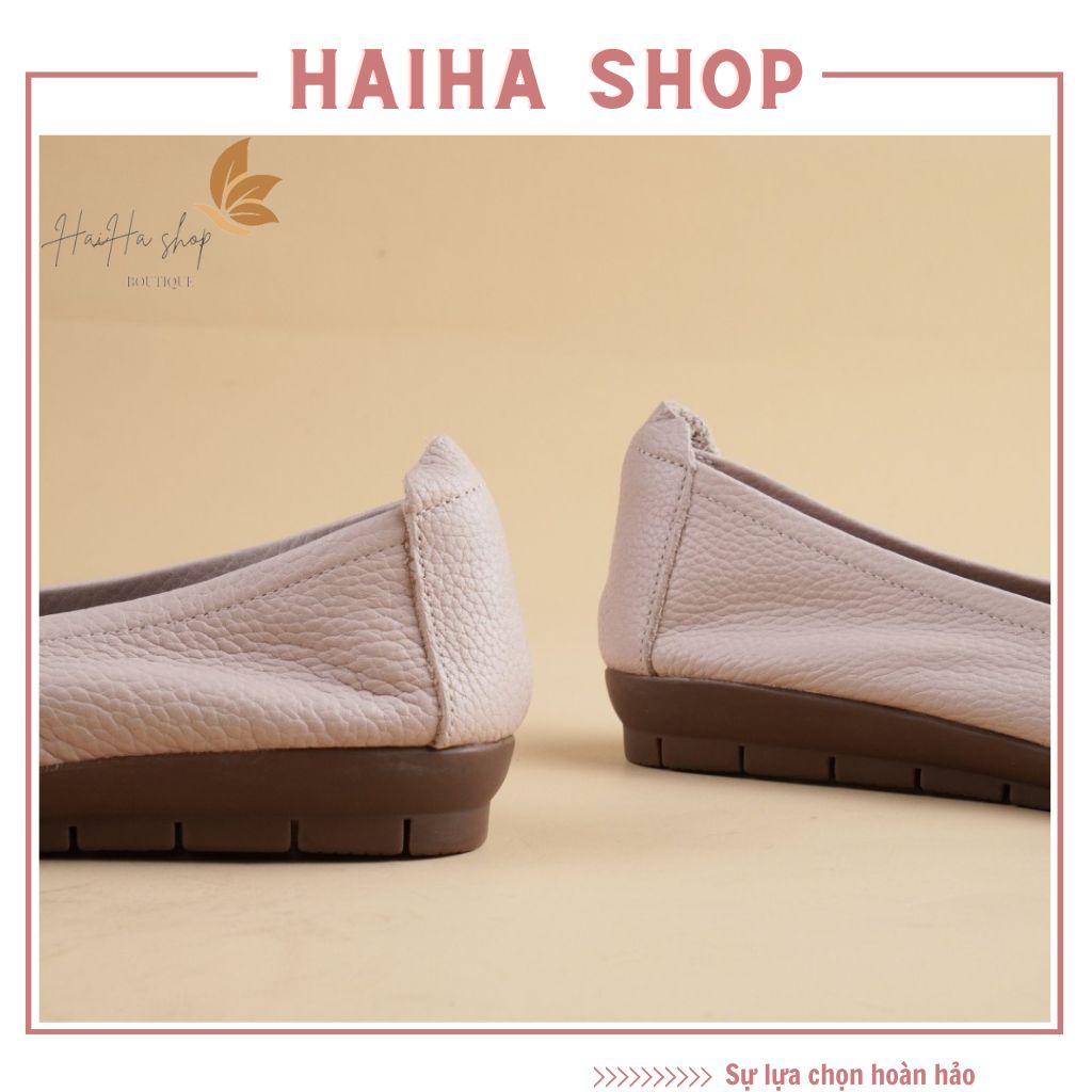 Giày bệt nữ - Giày búp bê nữ mũi tròn đính nơ siêu nhẹ