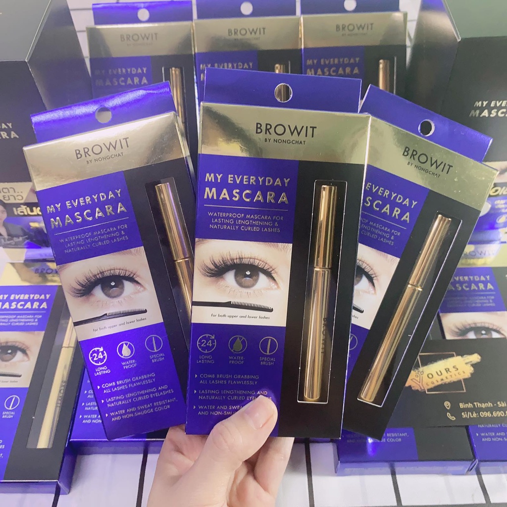 Mascara NongChat Browit Làm Dày va Dài Mi - Chuốt Mi Làm Dày và Dài Mi NongChat Browkit - Nongchat Mascara