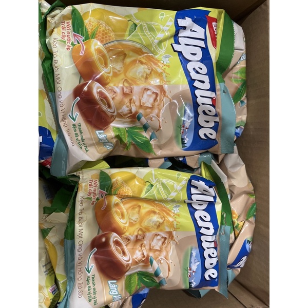 HOT LIKE Kẹo Trà bưởi mật ong và hồng trà sữa Alpenliebe 329g