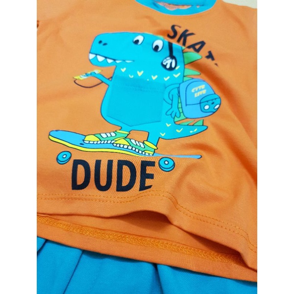 Đồ Bộ Bé Trai Size 10kg-40kg Thun Cotton Co Giãn 4 Chiều Mềm Mịn Siêu Mát Hình Khủng Long.1590.1