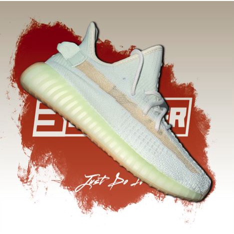 Giày Adidas Yeezy Boost 350 V2 Hyperspace, Yz 350 Xanh Dạ Quang; FullBox, Full Phụ Kiện