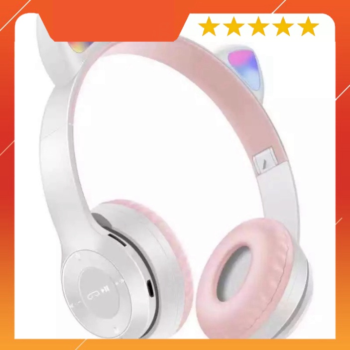 Tai nghe bluetooth tai Mèo, P47 có khe cắm thẻ nhớ - Âm Thanh Đỉnh Cao