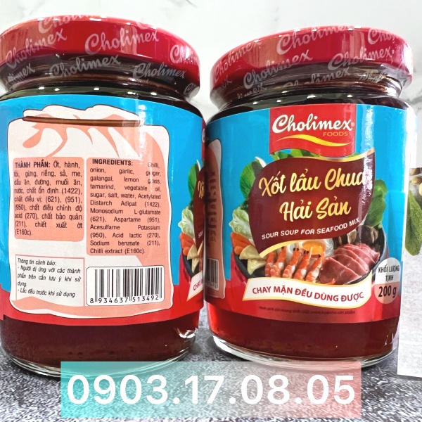 XỐT LẨU CHUA HẢI SẢN Cholimex (hũ 200gr)