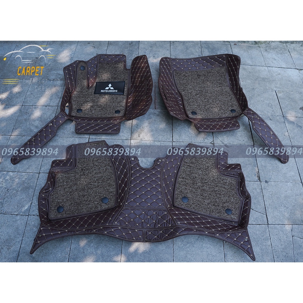 Thảm lót sàn ô tô 5d 6d Mitsubishi Pajero Sport, thảm trải sàn da Pu cao cấp, giảm ồn 40%