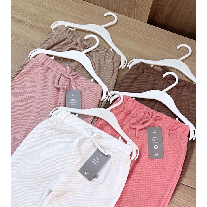 Sét 5 quần nỉ tổ ong HM cho bé gái