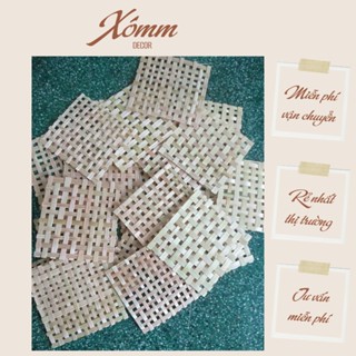 Tấm tre đan, mành tre, mẹt tre vuông decor trang trí tết, lớp mầm non, giáng sinh, khánh biểu ngữ
