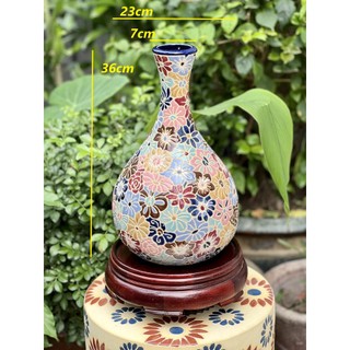Bình bách hoa cổ nhỏ gốm sứ nam bộ trang trí decor cấm hoa