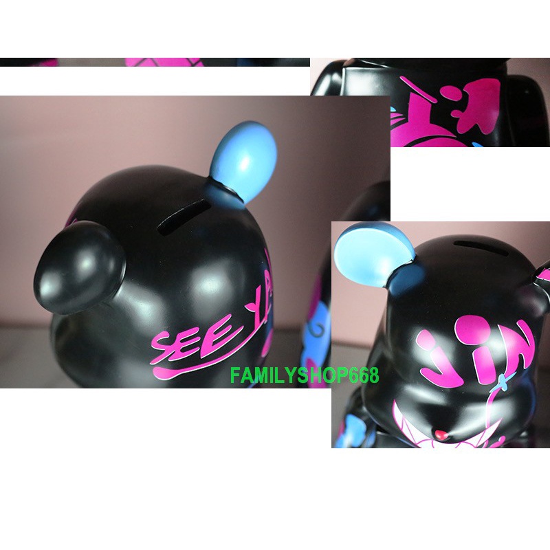 Tượng gấu Bearbrick LOL Jinx League Cao Cấp 50cm - 80cm 1000% cỡ lớn size to Mô Hình Bear brick Trang Trí Decor