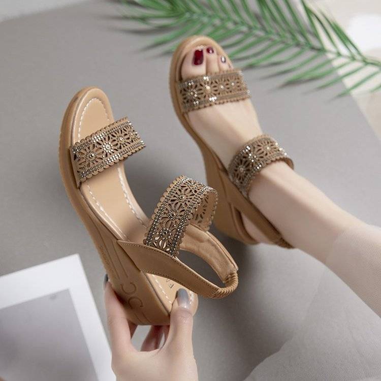 2022 giày sandal nữ đi mưa giày sandal nữ bigsize giày sandal nữ ulzzang giày sandal nữ ulzzang giày sandal nữ ulzzang Giày Sandal Cao Gót Đế Xuồng Một Dây Phong Cách Mới Mùa Hè 2022