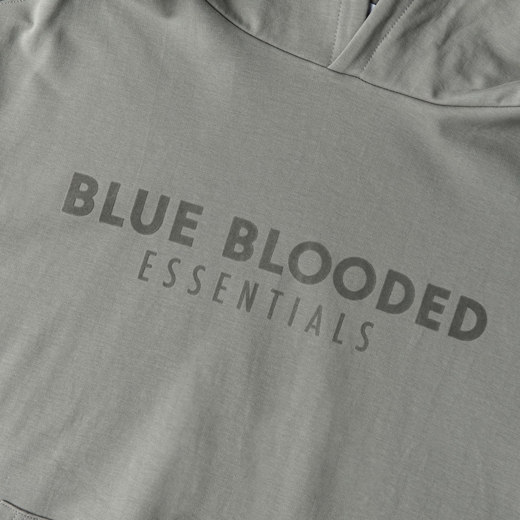 Áo Hoodie nỉ Unisex form rộng nam nữ kiểu Essentials dáng Basic màu Ghi đá Local brand Blue Blooded