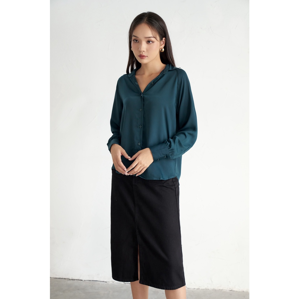 OLV - Chân váy Inky Split Denim Skirt