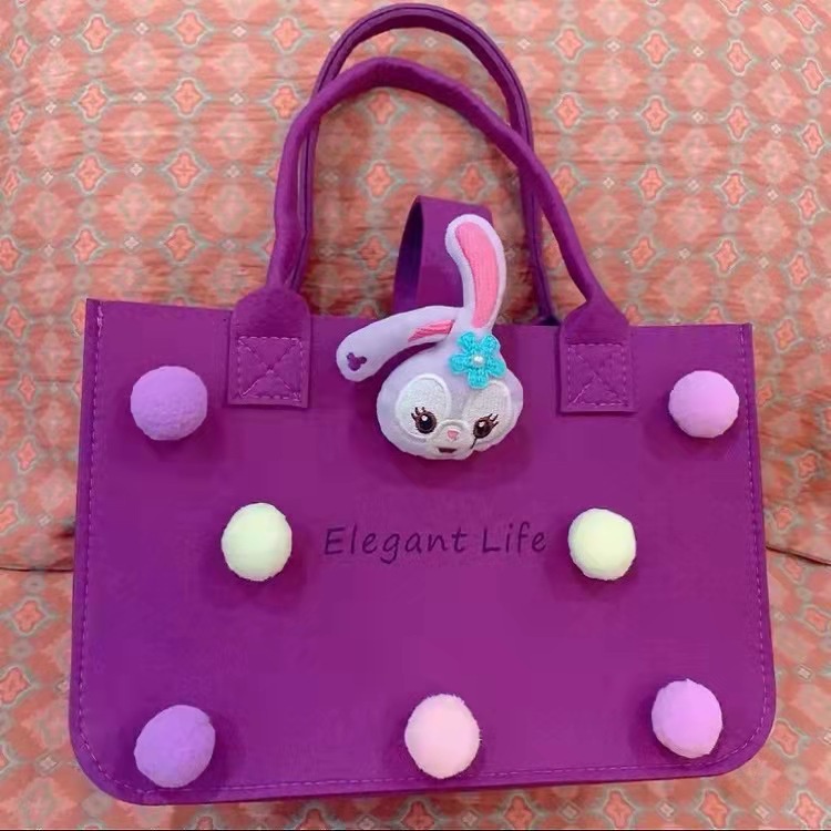 Túi Tote Vải Nỉ Sức Chứa Lớn Cảm Giác Hoạt Hình Cao Cấp Dùng Làm Quà Tặng Sinh Nhật Cho Nữ