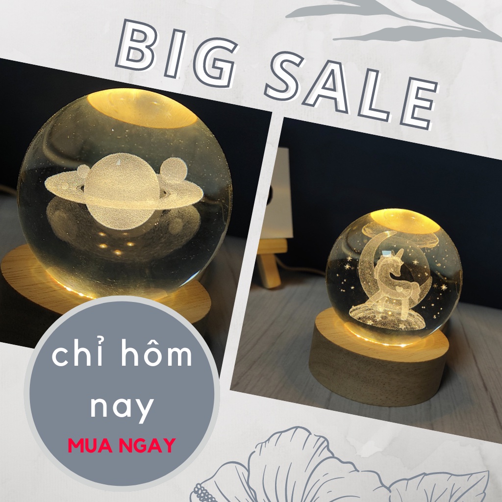 Đèn Trang Trí Phòng Ngủ, Quả Cầu Thủy Tinh, Đèn Ngủ Phi Hành Gia, Quà Tặng Valentine
