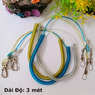 3m Dây xích chân chim vẹt,Dây xích lò xo dắt huấn luyện cho chim vẹt nuôi