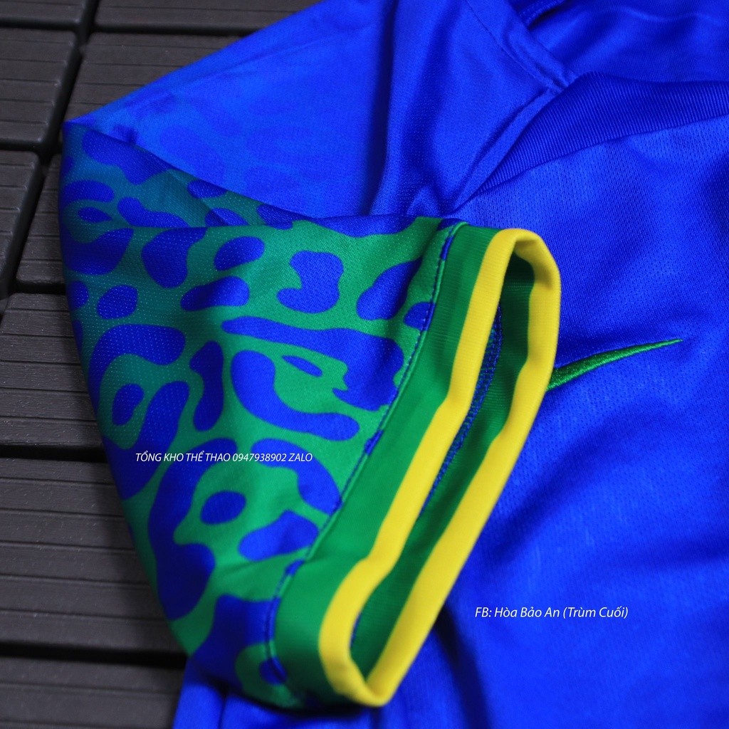 Áo bóng đá đội tuyển Brazil sân nhà 2022-2023 Màu Vàng- Vải Gai Thái Chuẩn Áo Thi Đấu