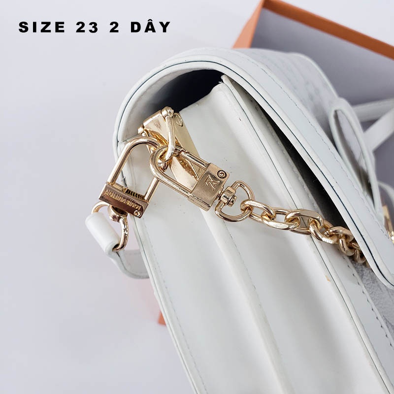 Túi xách dauphine hoa trắng fullbox