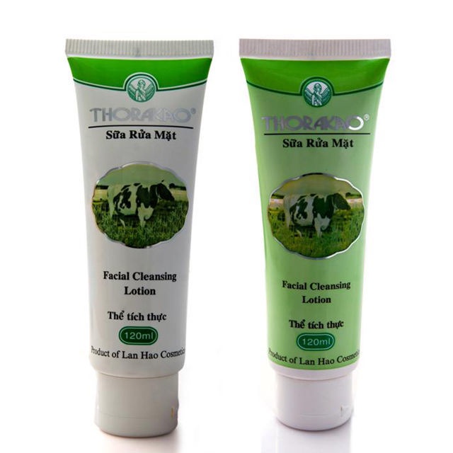 Sữa rửa mặt Thorakao trắng da tinh chất sữa bò 120ml