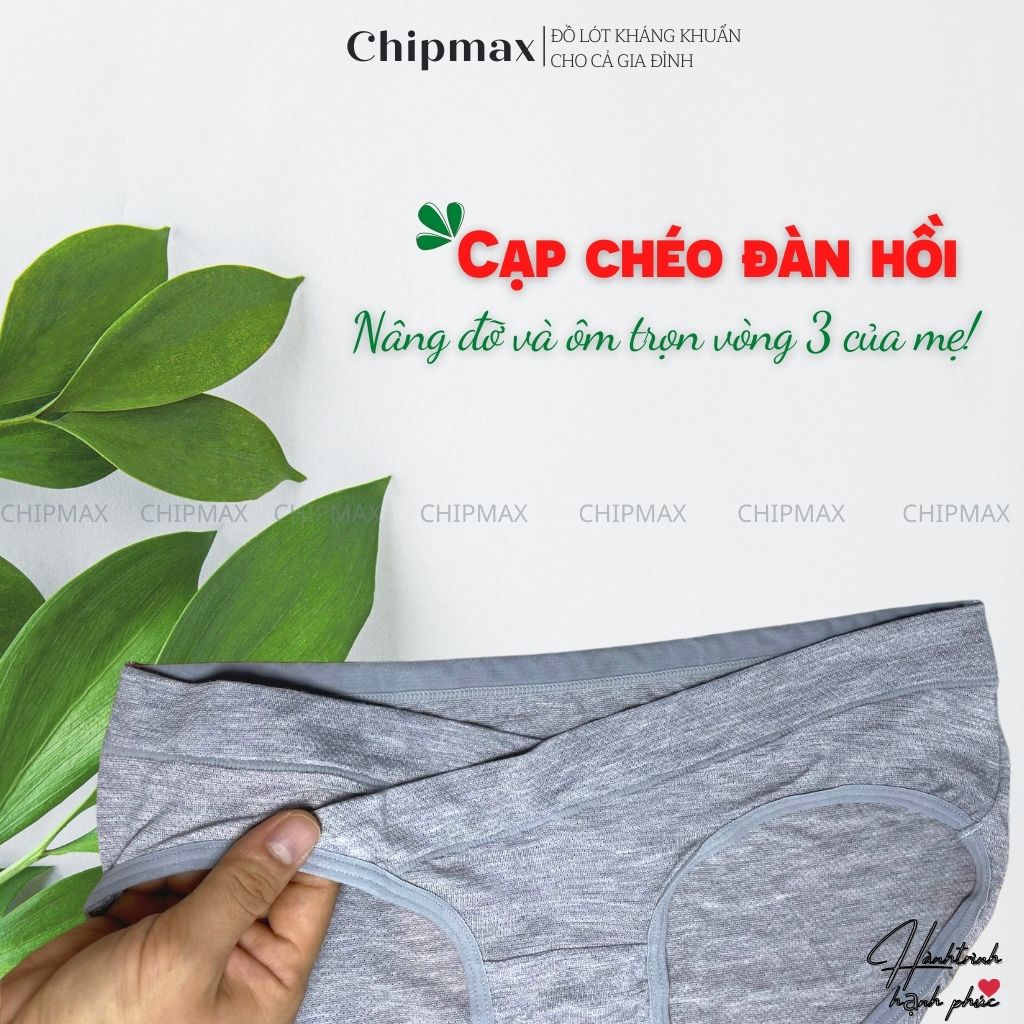 Quần Lót Bầu Vải Sợi Tre Kháng Khuẩn, Đồ Lót Bầu Đáy Cotton 2 Lớp, Thiết Kế Cạp Chéo Thoải Mái Thoáng khí-B3