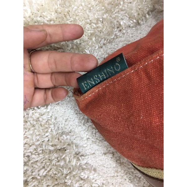 Túi vải kaki phối da xịn sò