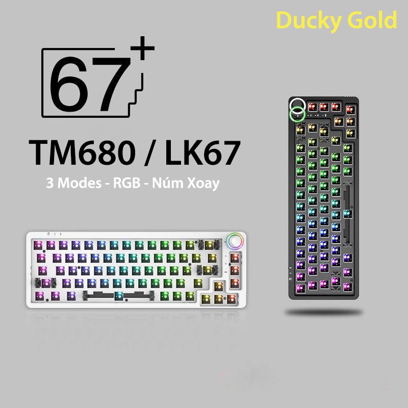 Kit Phím Cơ Gamakay TM680 / KF068 - LED RGB - 3 MODES - HOTSWAP