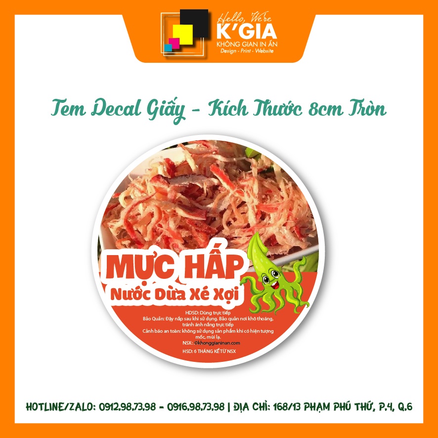 16 Tem Dán, Nhãn Dán Các Món Ăn Vặt - Bánh Kẹo - Hạt - Mứt Tết thiết kế độc quyền bởi khonggianinan