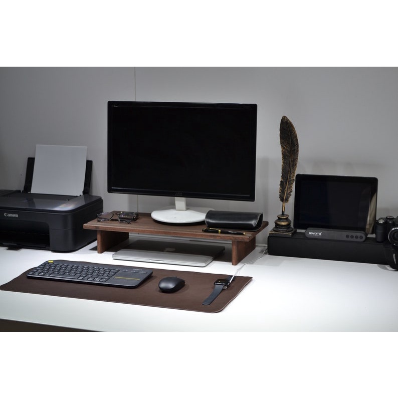Kệ Gỗ Để Màn Hình Máy Tính Đa Năng ST02 - Dài 60cm Dành Cho Bàn Phím Full-size, Bàn Phím Văn Phòng