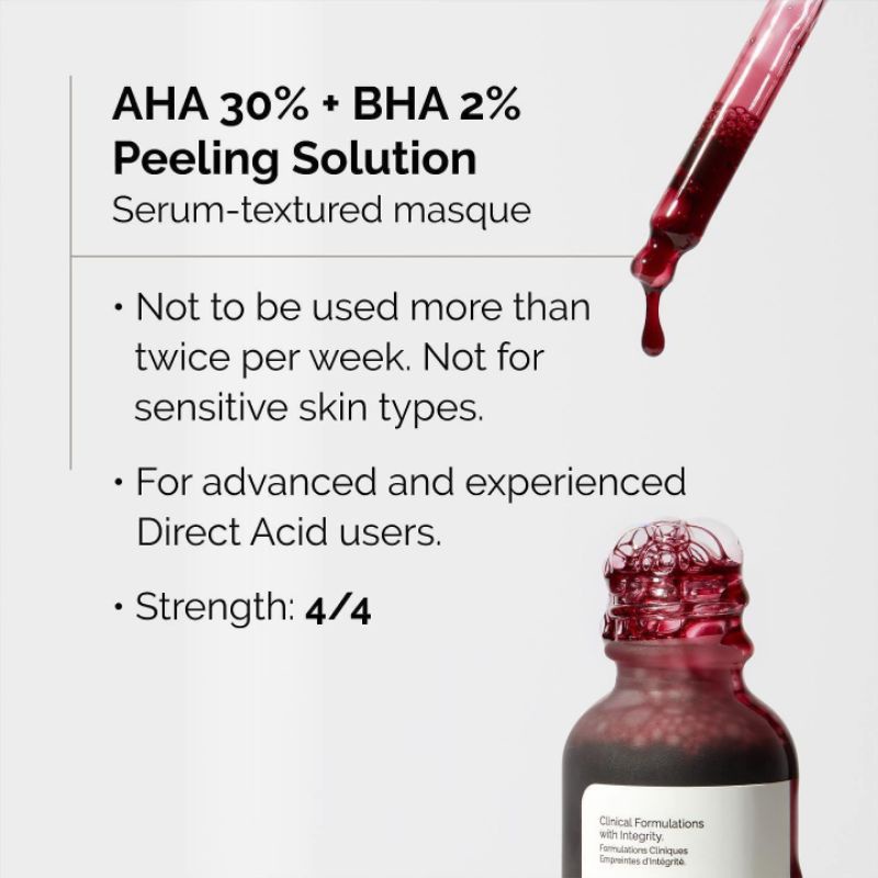 Peel da Tẩy da chết hóa học, thanh tẩy da AHA 30%+BHA 2% Peeling