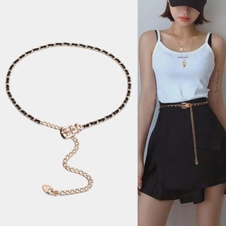 Thắt lưng dây xích kim loại mỏng phong cách âu mỹ cá tính cho nữ