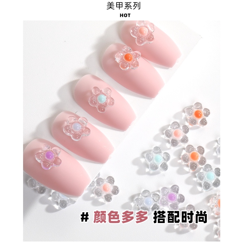 Phụ Kiện Trang Trí Móng Tay Trong Suốt Bằng Resin DIY