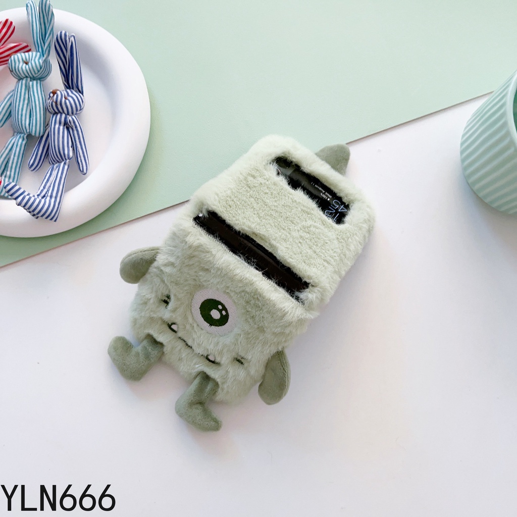 Ốp Điện Thoại Phủ Lông Hình Đôi Mắt 3D Dễ Thương Thời Trang Cho Samsung Galaxy Z Flip 4 3 2 1 5G Z Flip 5 5G