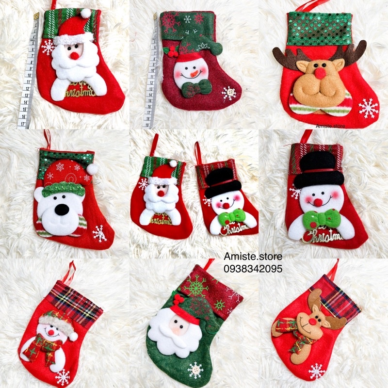 Vớ tất trang trí giáng sinh, trang trí cây thông noel