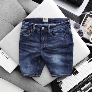 Quần short jean nam DÁNG SUÔNG NGANG GỐI co giãn bigsize 100kg , quần đùi bò nam - 3bros