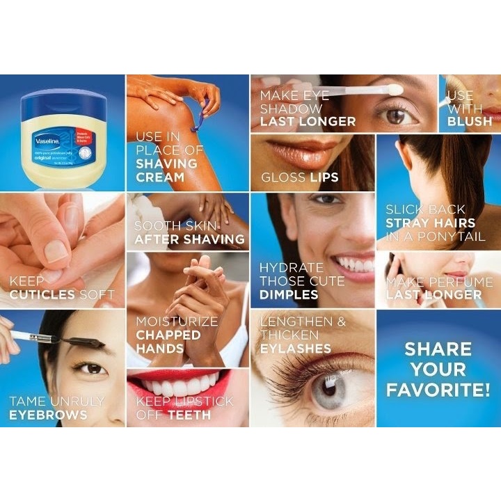 Sáp Dưỡng Ẩm Vaseline Pure Petroleum Jelly 368g 49g dưỡng ẩm an toàn cho da Linh Giang chính hãng