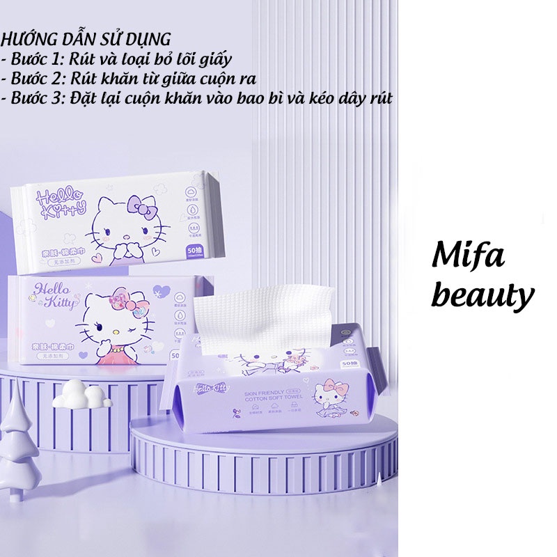 Khăn Mặt Cuộn Có Thể Lau Khô, Lau Ướt, Tẩy Trang - Giấy Cuộn Lau Mặt Dùng Một Lần Tiện Dụng 100% Bông Tự Nhiên