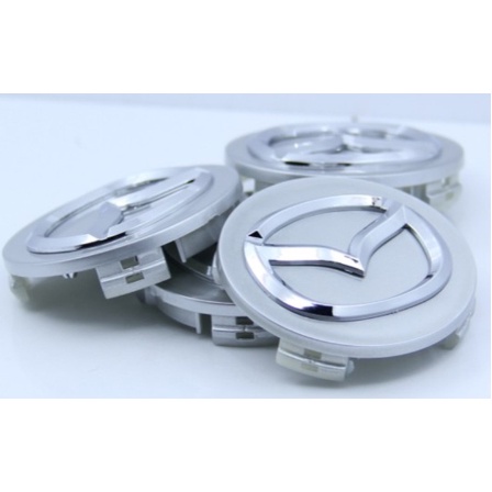 1 chiếc Logo chụp mâm bánh xe Mazda MAD57 Đường kính ngoài 57mm, Nhựa ABS