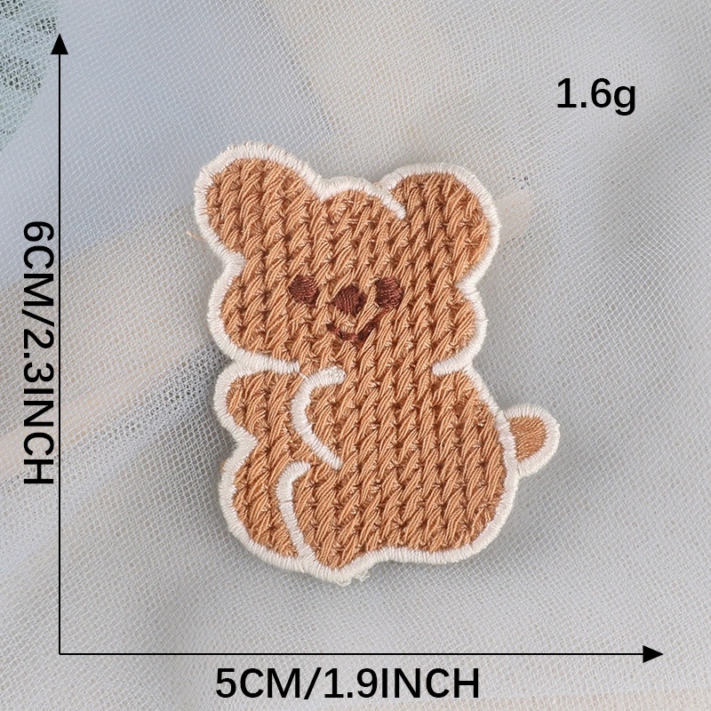 Miếng Dán Ủi Thêu Họa Tiết Hoạt Hình Động Vật Dễ Thương Dùng Trang Trí Quần Áo DIY