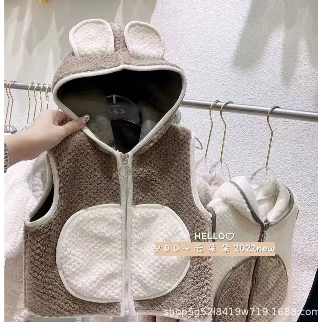Áo gile, áo gile tai gấu cho bé yêu hàng Quảng Châu cao cấp