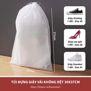2216 set 5 Túi Đựng Giày Đa Năng Vải Không Dệt, Miệng Dây Rút Tiện Lợi