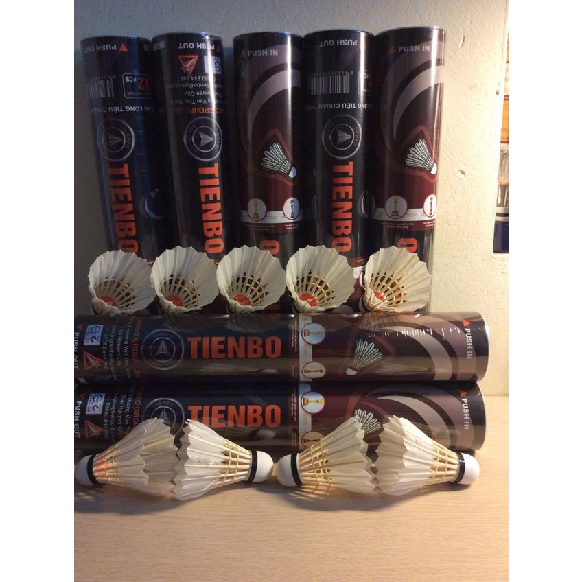 Ống cầu lông - Quả cầu lông Tiến Bộ đai đen loại 10 quả và 12 quả phù hợp trong nhà và ngoài trời