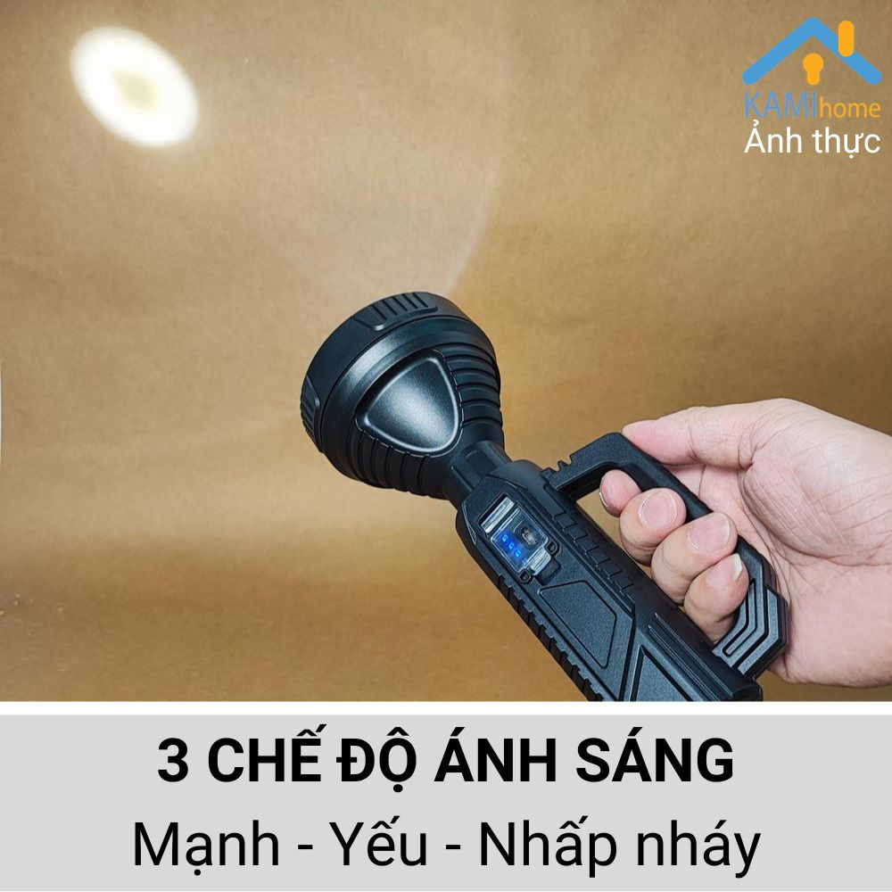 Đèn pin siêu sáng sạc tích điện có đèn led phụ (Chọn nhiều màu) cầm tay hoặc để bàn tiện lợi mã 38036.1